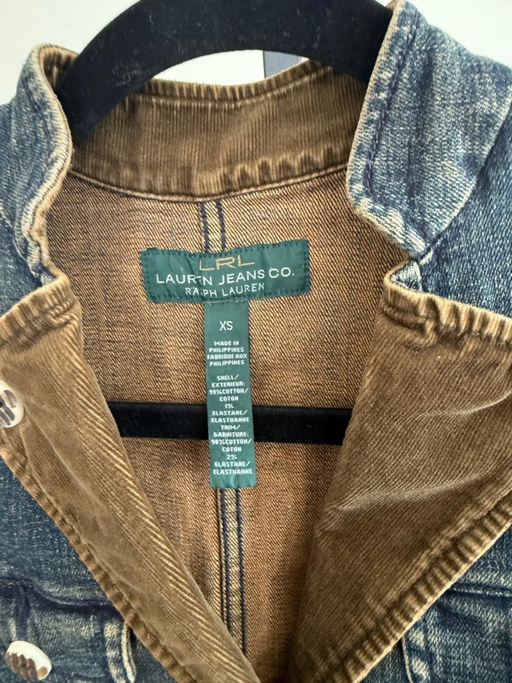 Ralph Lauren Denim Blazer Preppy Western Boho Americana Cotton Suit Jacket XS - Picture 5 of 10